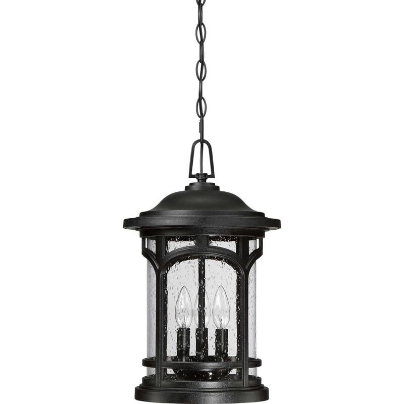 Roseto Clinton 3 Light 11" Wide Outdoor Pendant with a Glass Shade