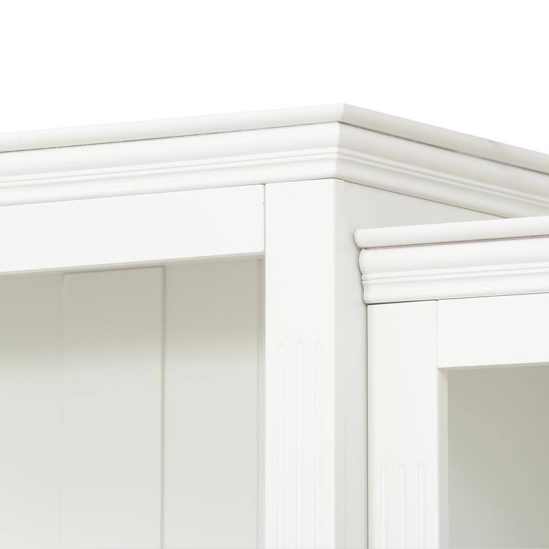 Farmhouse 78.75"Tall 4-Tier Display Shelf with Adjustable Glass Shelves and Dimmable Ceiling Light for Home Decor