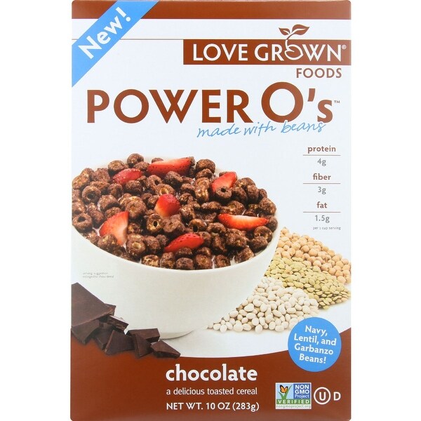 Love Grown Foods Cereal - Power Os - Chocolate - 10 oz - case of 6