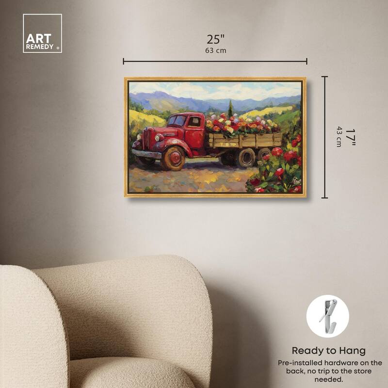 Flowers in Transit II Canvas by Art Remedy