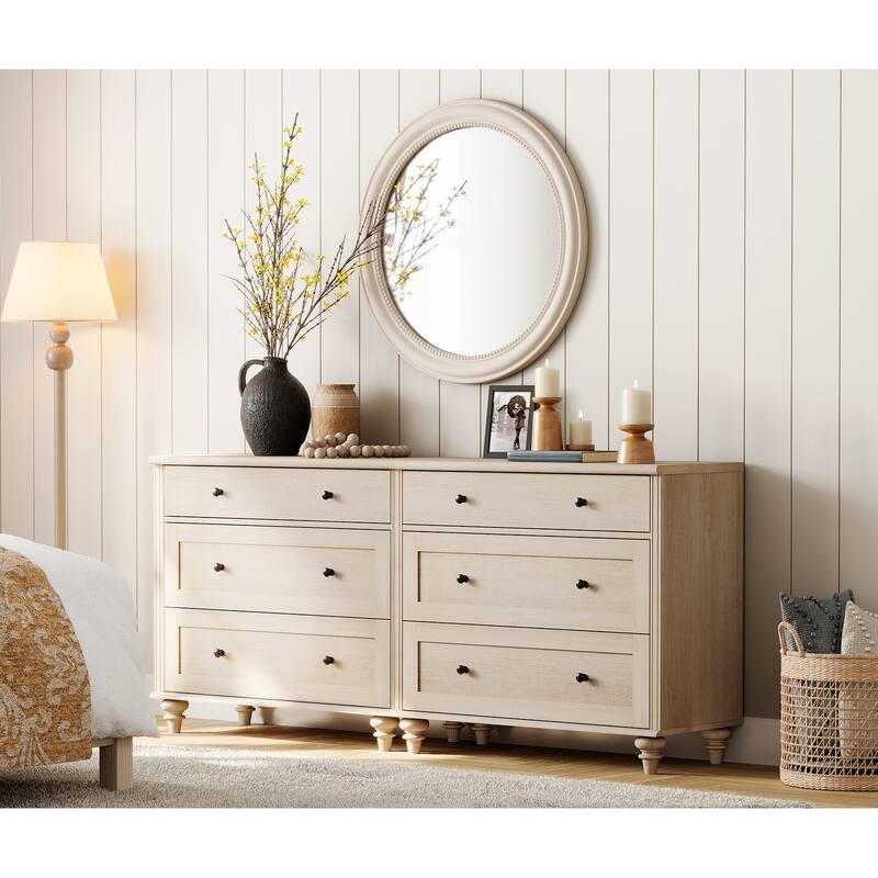 WAMPAT 3 Drawer Dresser ,Wood Storage Dresser for Bedroom