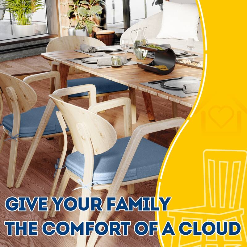 AAAAAcessories 17 in. X 16 in.Indoor Strap Non-slip Chair Cushion for Multi-scenario Setups (2 Pack) - N/A