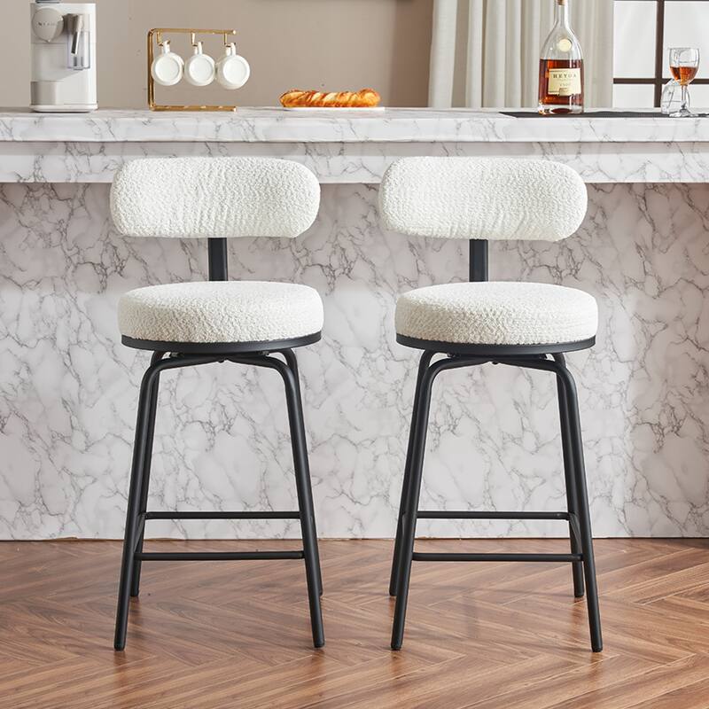 Modern Swivel Bar Stools Set Of 2