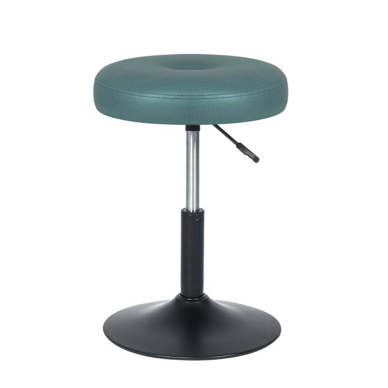 Adeco Makeup Vanity Stool Chair Round Ottoman Swivel Adjustable