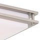 preview thumbnail 9 of 8, Horizon 12-in W LED Square Satin Nickel Mission Flush Mount Ceiling Light - 12-in W x 3.5-in H x 12-in D