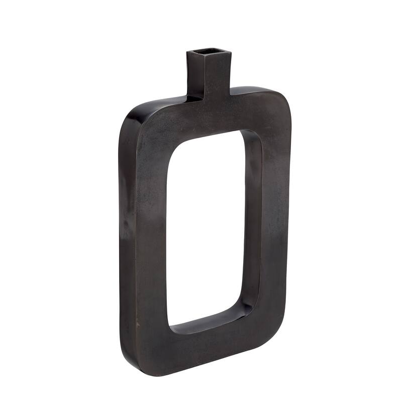 Aluminum Metal Vase - Black - Roche River Decor - Black