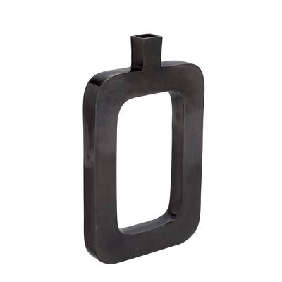 Aluminum Metal Vase - Black - Roche River Decor