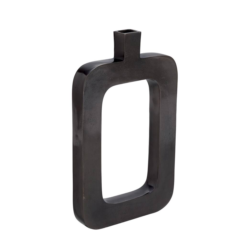 Aluminum Metal Vase - Black - Roche River Decor