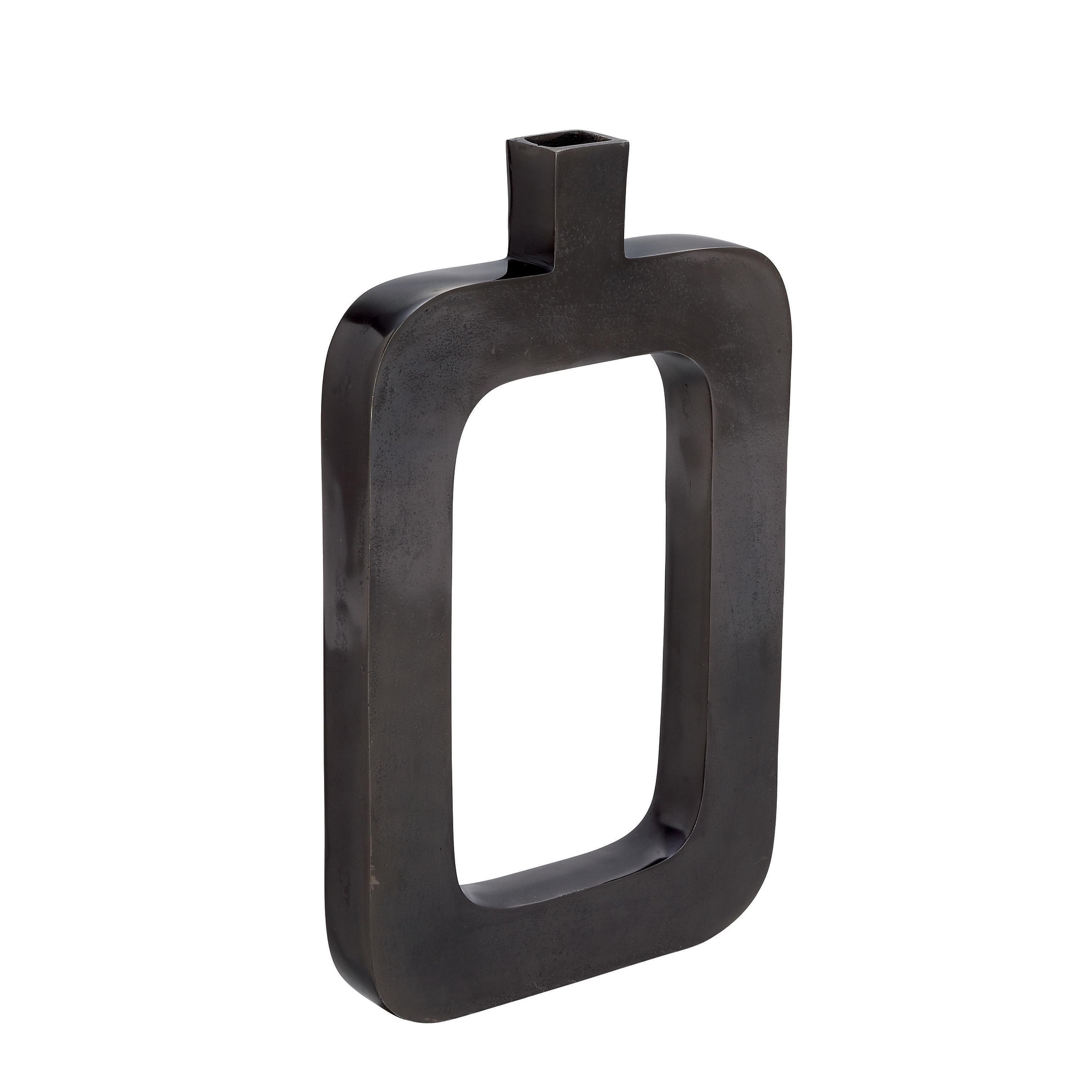 Aluminum Metal Vase - Black - Roche River Decor