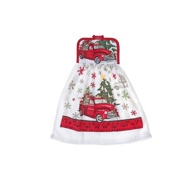 Tie Hand Towel (Red Truck With Tree) Set of 2 Bed Bath & Beyond