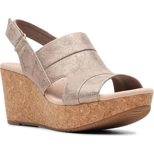 clarks suede wedges
