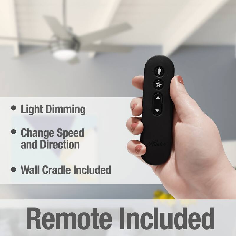 Hunter 52" Sotto Ceiling Fan with Integrated LED Light and Handheld Remote