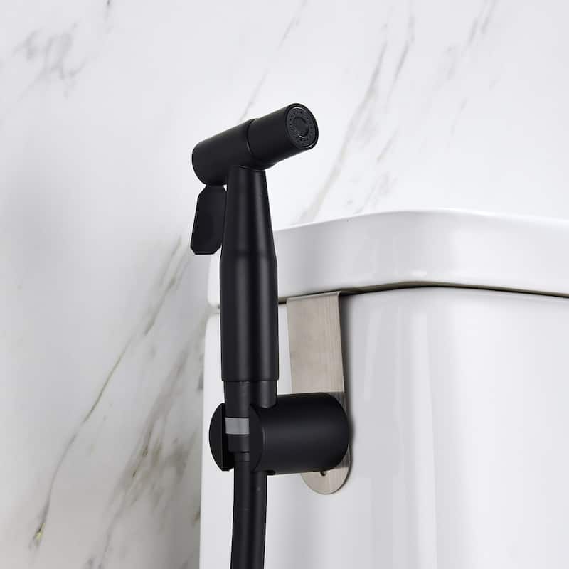 Matte Black Handheld Bidet Sprayer for Toilet - 8.66 x 6.88 x 2.75 inch