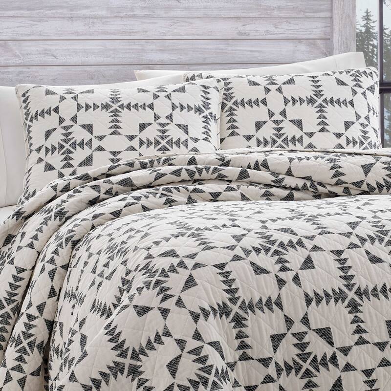 Eddie Bauer Arrowhead Cotton Charcoal Quilt Set On Sale Bed Bath