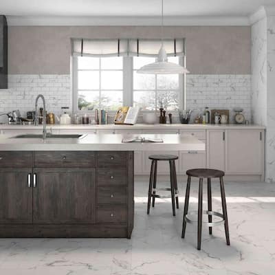 The Tile Life Albuquerque 2x2 Calacatta Porcelain Floor & Wall Tile