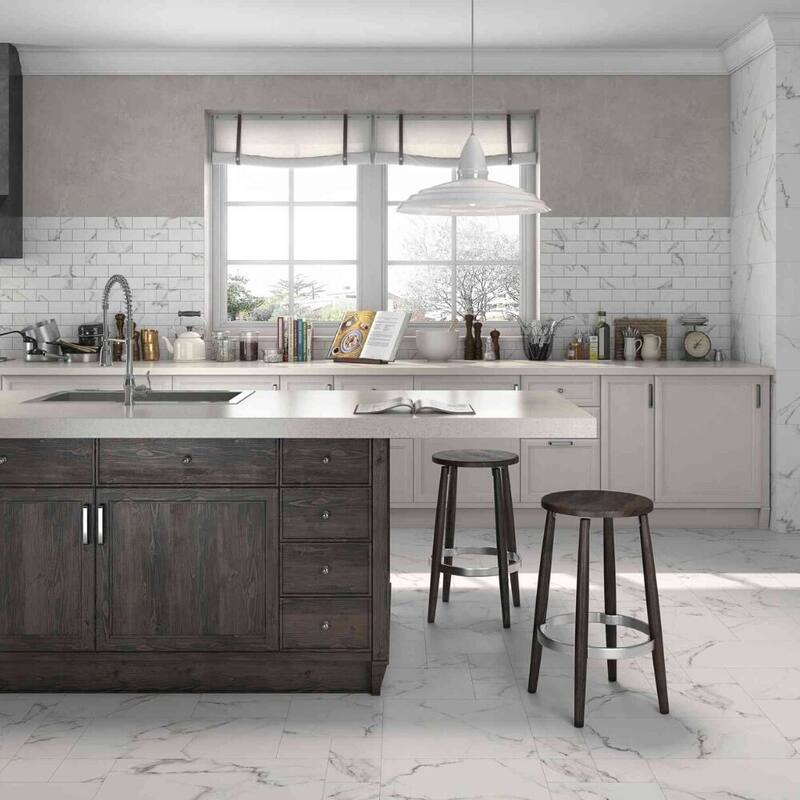 Albuquerque 2x2 Calacatta Matte Porcelain Mosaic Tile - Floor, Wall, Backsplash