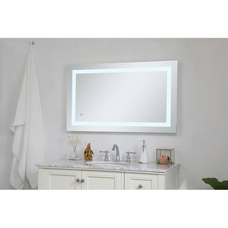 Silver Orchid Gael Silver Hardwired LED Mirror