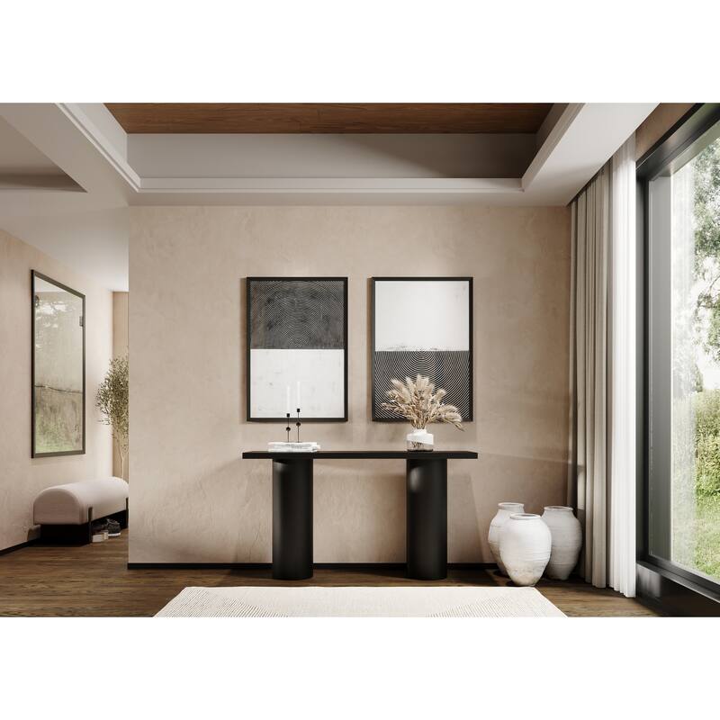 Maven Lane Lana Contemporary Wooden Console Table - Black