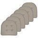 preview thumbnail 20 of 31, Sweet Home Collection Solid Color U-Shaped Memory Foam Chair Cushions - 16"x17" Set of 6 - Khaki