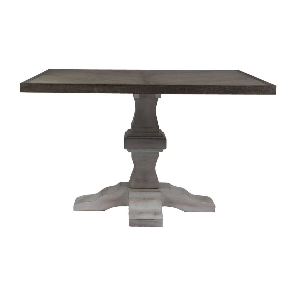 Madison 48-inch Pedestal Dining Table in Washed Mango Finish