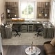 preview thumbnail 45 of 70, Modern Farmhouse L-Shape Desk with File Cabinet and Drawers, Homer Office Executive Desk with Charge Station