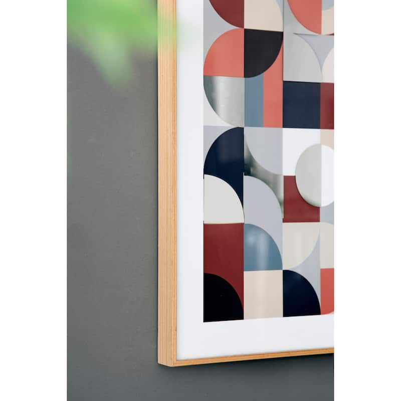 23.8x33.6x1.6" Framed Mirror Art,Home Decor for Living Room Kitchen Foyer Office