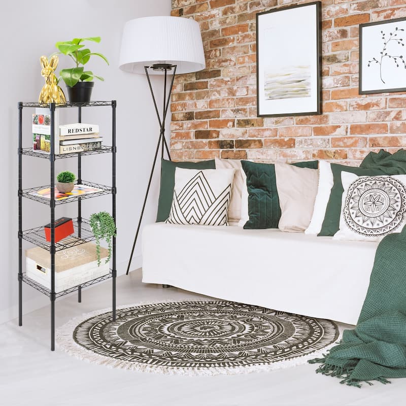 Mount-It! 5 Tier Metal Shelving Unit Pantry Storage