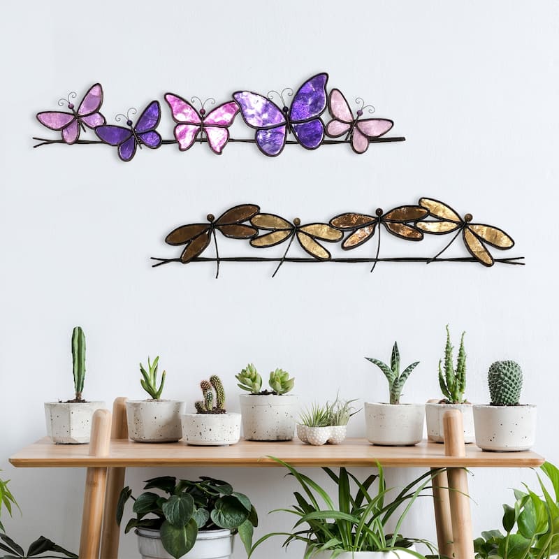 Butterflies On A Wire Wall Decor Brown (m2020 br)