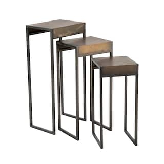 Metal Side Nesting Tables, Set of 3
