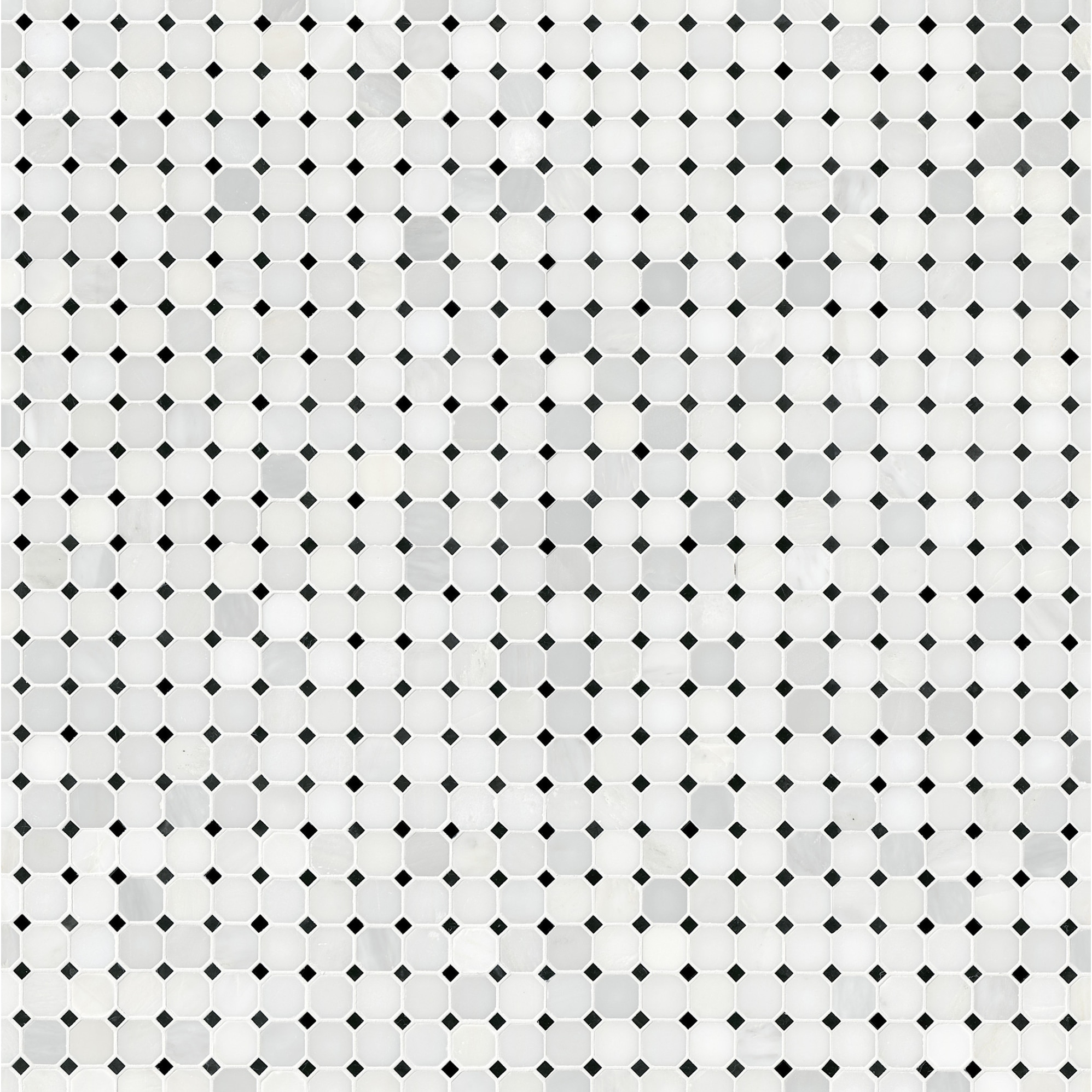 Ackland AKM-S-2X2OCP-CA 12" x 12" Marble Dot-Mounted Mosaic Tile - - Iona Mist