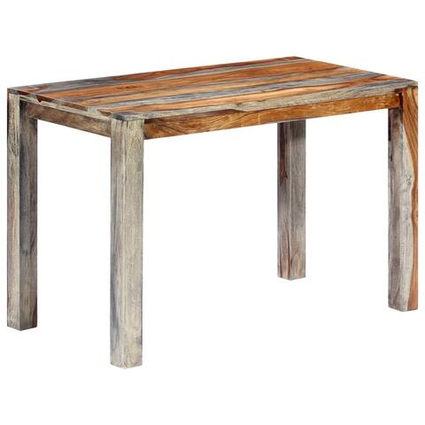 vidaXL Dining Table Gray 46.5"x23.6"x29.9" Solid Sheesham Wood
