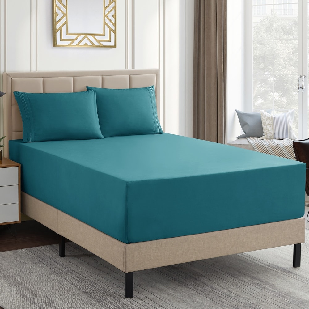 Sweet Home Collection 18"-24" Extra Deep Pocket, Double Brushed Microfiber Sheet Set