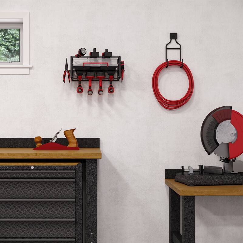 Power Tool Organizer - 3-Tier Garage Shelving Unit with 110lb Max Capacity - Wall Mount Garage Storage for Tools by Stalwart