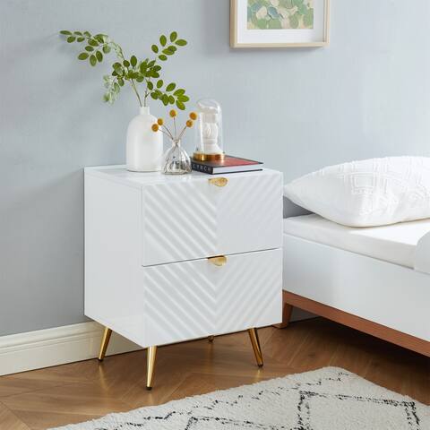 Modern Bedside Table Nightstand with Storage Drawer