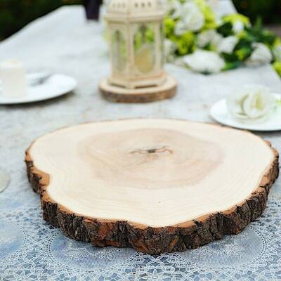 14-18" Natural Round Poplar Wood Slice