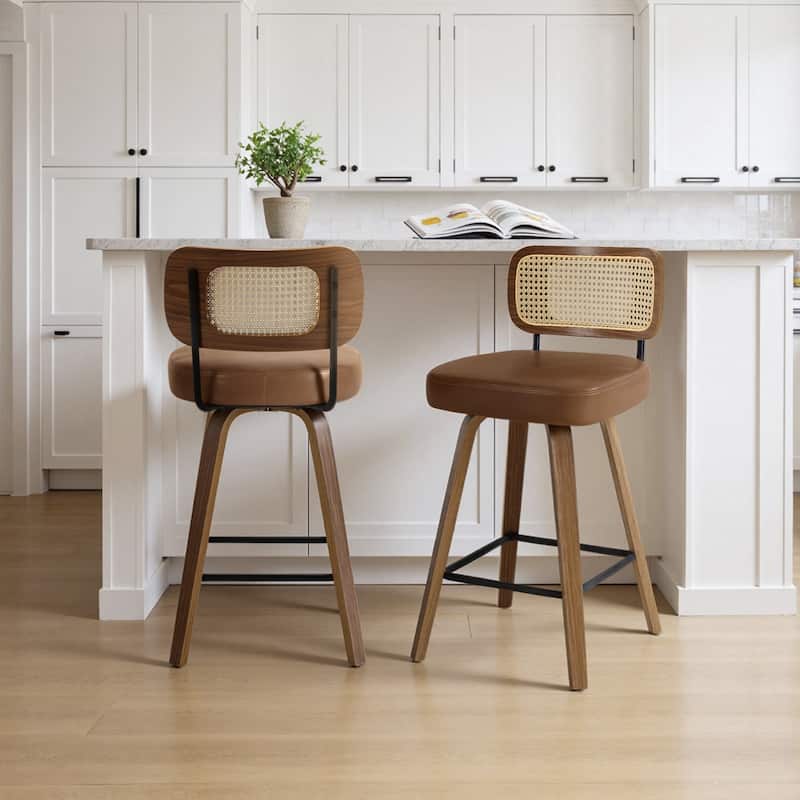26"/29" Swivel Bar Stools/ Counter Stools with Bentwood Legs