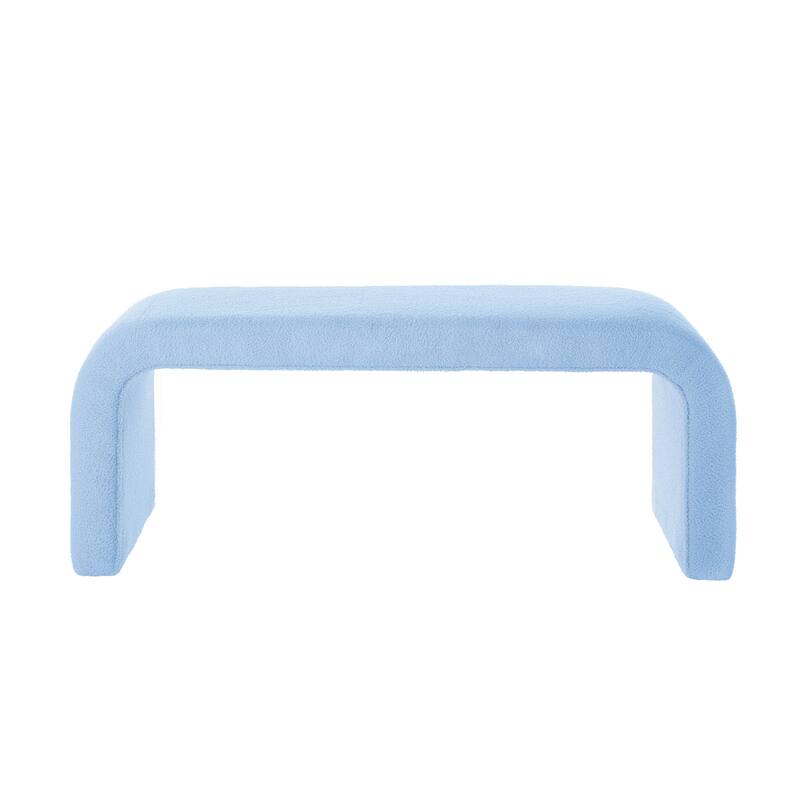 3-Piece End of Bed Bench Set with 2 Small Benches, Teddy Ottoman Bench Sofa Footrest for Entryway, Living Room