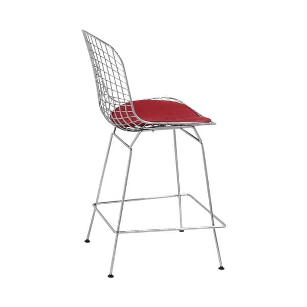 Mid Century Modern Chrome Wire Counter Stool (Set of 2) N/A Bed Bath & Beyond 29406736