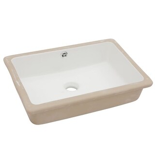 LORDEAR 18 in. Undermount Bathroom Vessel Sink Modern Rectangle Porcelain Ceramic Lavatory Vanity Bathroom Sink in Pure White