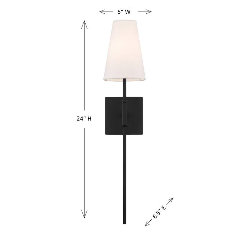 Wall Sconce in Matte Black
