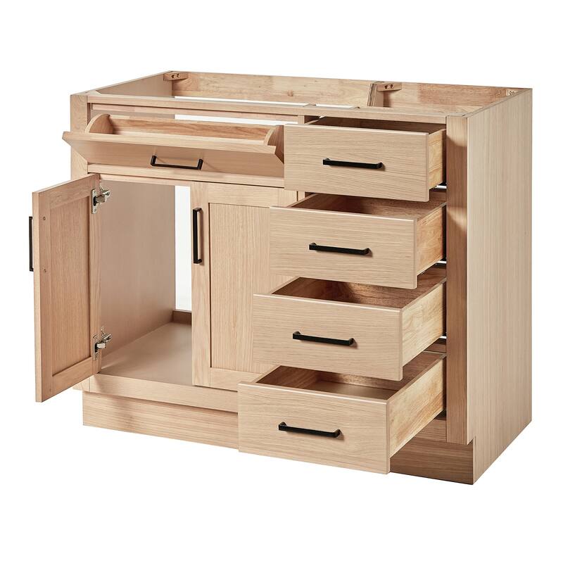 Ariel T042S-L-BC Hepburn 42" Single Free Standing Vanity Cabinet Only