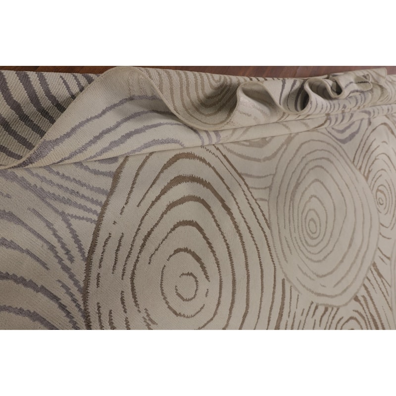 Indian Modern Area Rug Handmade Wool Carpet - 8'11"x 11'8"