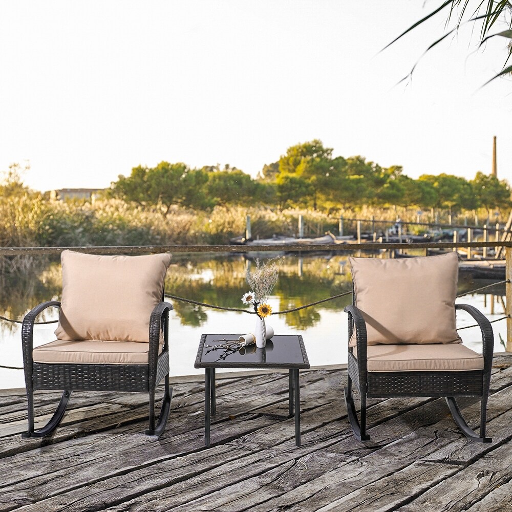 Buy Rocking Chairs, Cushion Included Outdoor Sofas, Chairs  Sectionals  Online at Overstock | Our Best Patio Furniture Deals