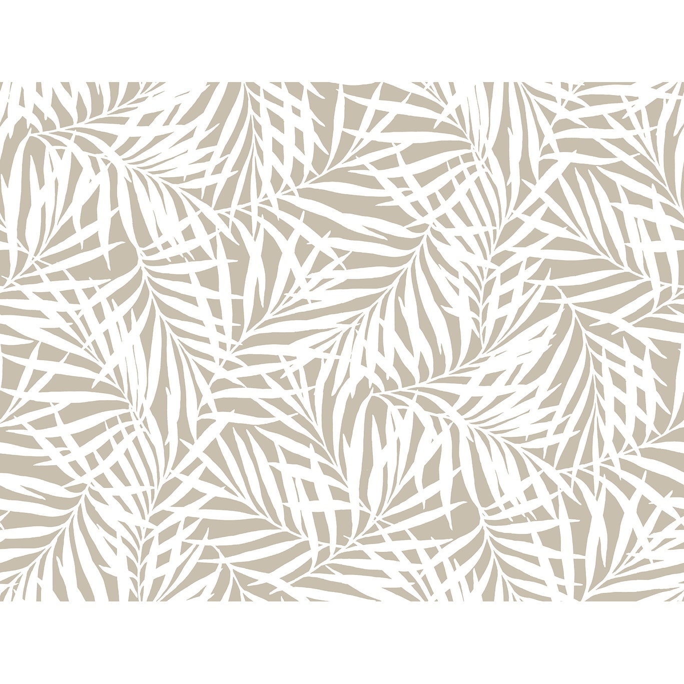 York Wallcoverings Off White Oahu Fronds Peel and Stick Wallpaper