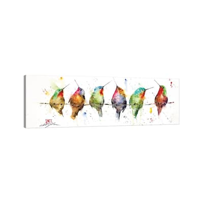 iCanvas "Hummers On A Wire" by Dean Crouser Canvas Print