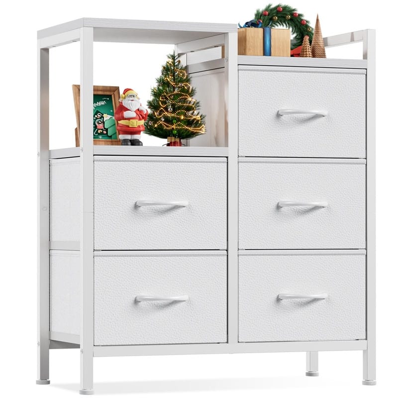 White Dresser for Bedroom - White - 5-drawer