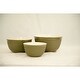 preview thumbnail 1 of 1, Omniware Simsbury Mixing Bowls, Set of 3 - Olive - 10" D x 6" H