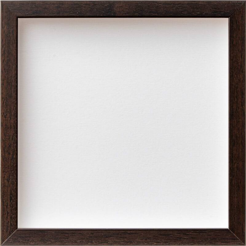 14x14 Brown Walnut Shadow Box Frame | 3/4" of Depth | Includes Hardware