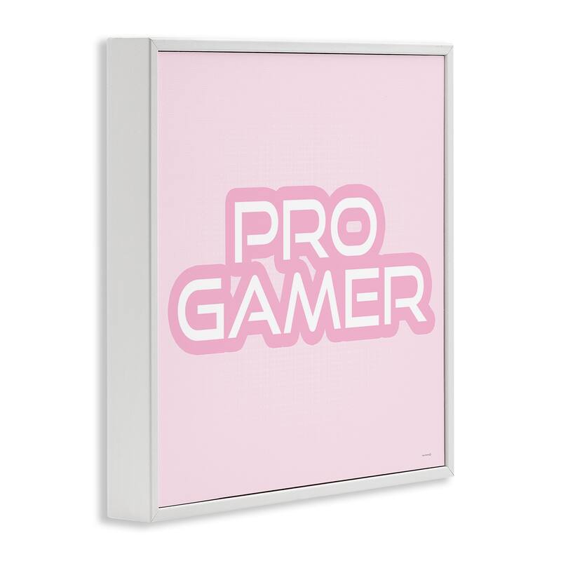 Stupell Pastel Pink Pro Gamer Framed Giclee Art Design By Yass Naffas Designs
