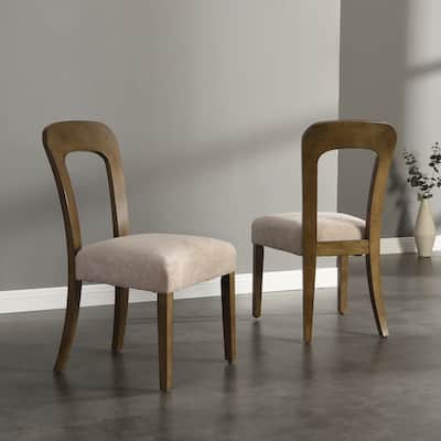Christopher Knight Home - Adrian Upholstered Dining Chairs, Comfortable Seating with Sturdy Wood Frame, Set of 2